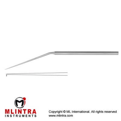 Micro Ear Needle Angled 90° Stainless Steel, 15.5 cm - 6" Tip Size 1.0 mm